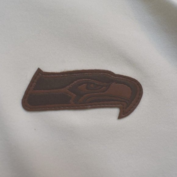 All-Sport Couture Womens NFL Seattle Seahawks Game On Cream Hoodie Top New - Picture 7 of 8